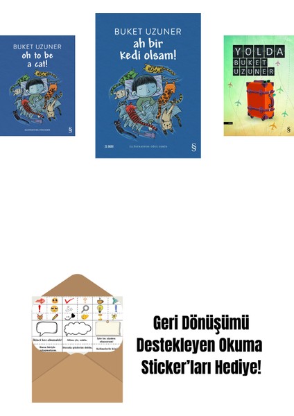 Oh To Be A Cat! + Ah Bir Kedi Olsam! + Yolda + Okuma Sticker'ları