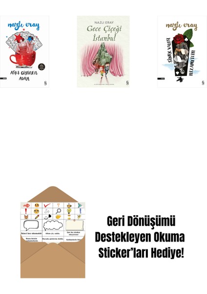 Aşkı Giyinen Adam + Gece Çiçeği Istanbul + Sinek Valesi Nizamettin + Okuma Sticker'ları