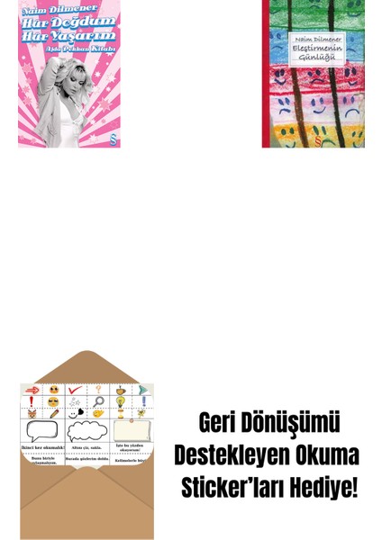 Hür Doğdum Hür Yaşarım + Eleştirmenin Günlüğü + Okuma Sticker'ları