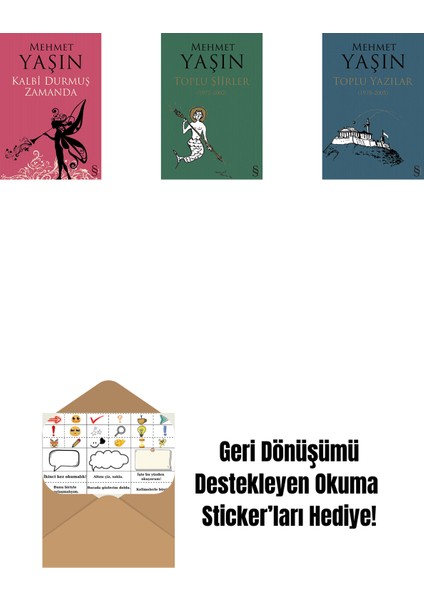 Kalbi Durmuş Zamanda + Toplu Şiirler + Toplu Yazılar + Okuma Sticker'ları