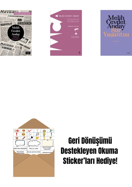 Müstear Zamanlar - 1 + Suçumuz Edebiyat + Şiir Yaşantısı - Şiir Yazıları + Okuma Sticker'ları