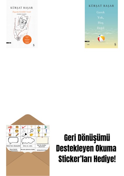 Dışarda Kötülük Vardı (Ciltli) + Gerek Yok, Hoş Değil + Okuma Sticker'ları