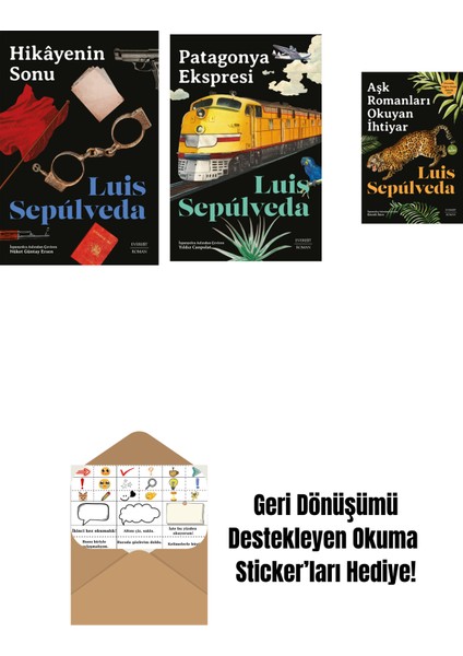 Hikâyenin Sonu + Patagonya Ekspresi + Aşk Romanları Okuyan Ihtiyar + Okuma Sticker'ları