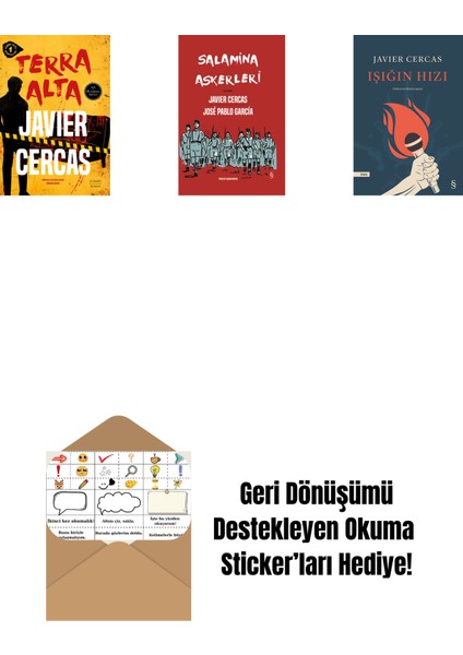 Terra Alta + Salamina Askerleri (Çizgi Roman - Ciltli) + Işığın Hızı + Okuma Sticker'ları