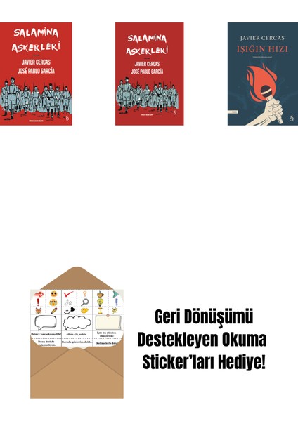 Salamina Askerleri (Çizgi Roman) + Salamina Askerleri (Çizgi Roman - Ciltli) + Işığın Hızı + Okuma Sticker'ları