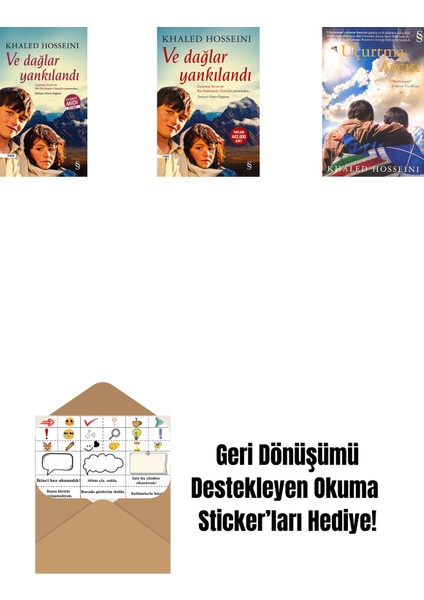 ve Dağlar Yankılandı (Midi Boy) + ve Dağlar Yankılandı + Uçurtma Avcısı + Okuma Sticker'ları
