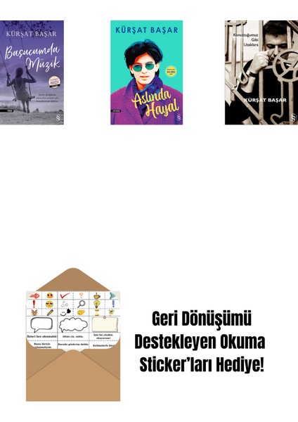 Başucumda Müzik (Midi Boy) + Aslında Hayal + Konuştuğumuz Gibi Uzaklara + Okuma Sticker'ları