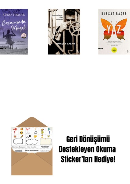 Başucumda Müzik (Midi Boy) + Konuştuğumuz Gibi Uzaklara + Yaz + Okuma Sticker'ları