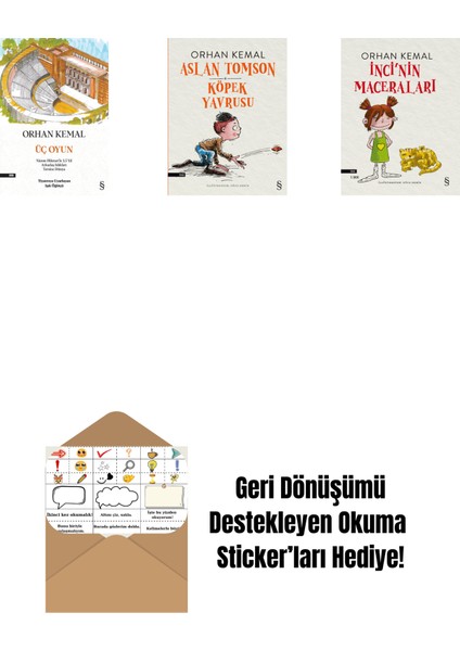 Üç Oyun + Aslan Tomson - Köpek Yavrusu + Inci'nin Maceraları + Okuma Sticker'ları