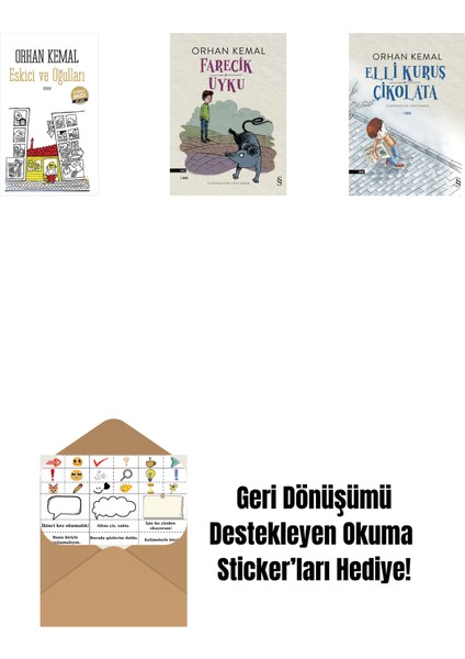 Eskici ve Oğulları (Midi Boy) + Farecik Uyku + Elli Kuruş Çikolata + Okuma Sticker'ları