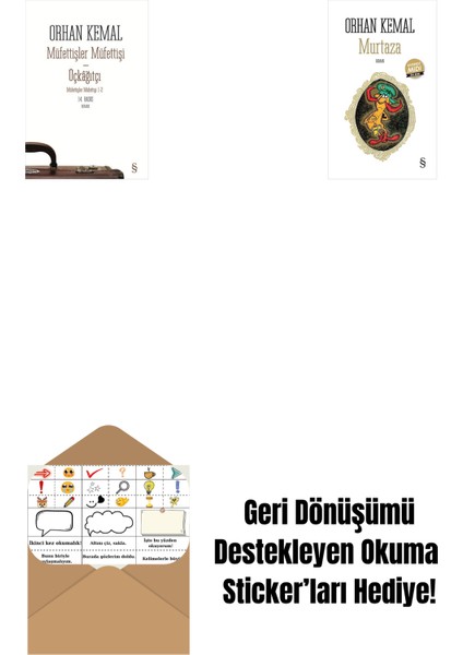 Müfettişler Müfettişi - Üçkâğıtçı (2 Kitap Bir Arada) + Murtaza (Midi Boy) + Okuma Sticker'ları