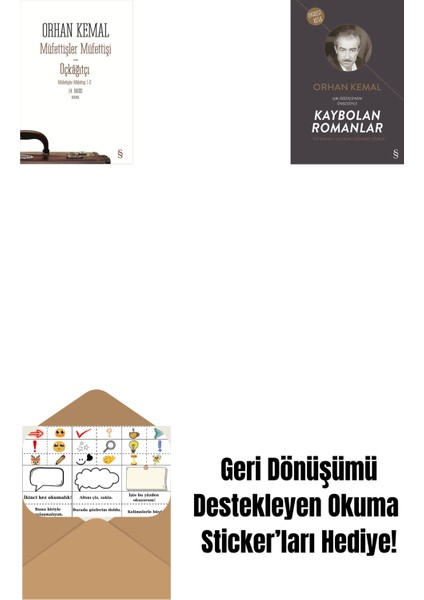 Müfettişler Müfettişi - Üçkâğıtçı (2 Kitap Bir Arada) + Kaybolan Romanlar + Okuma Sticker'ları