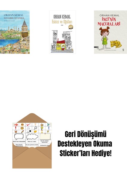 Istanbul Istanbul (Ciltli) + Eskici ve Oğulları (Midi Boy) + Inci'nin Maceraları + Okuma Sticker'ları