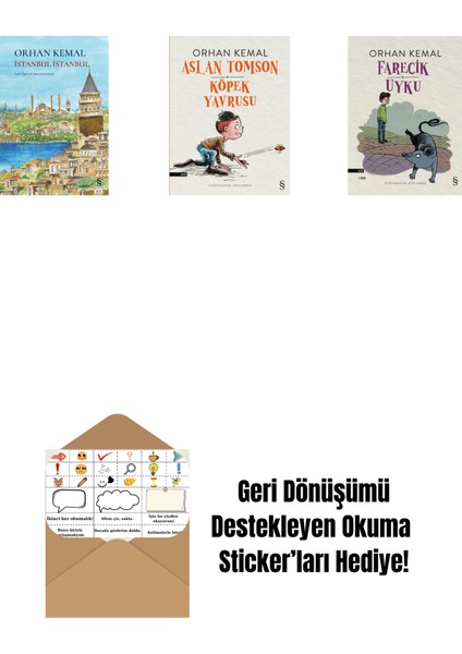 Istanbul Istanbul (Ciltli) + Aslan Tomson - Köpek Yavrusu + Farecik Uyku + Okuma Sticker'ları