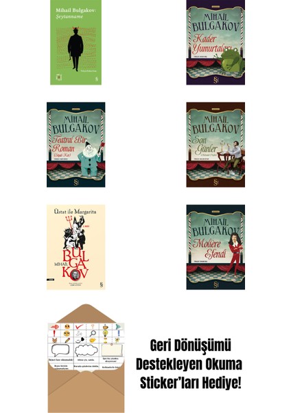 Mihail Bulgakov 6 Kitap Set + Okuma Sticker'ları