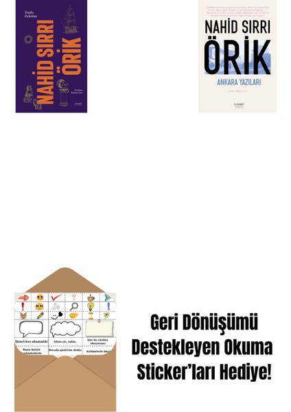 Nahid Sırrı Örik - Toplu Öyküler (Ciltli) + Ankara Yazıları + Okuma Sticker'ları