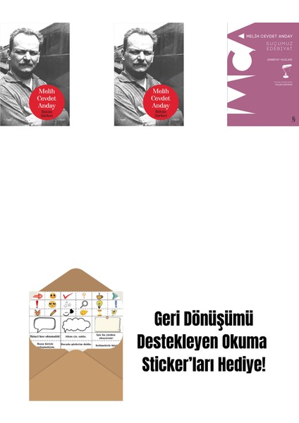 Melih Cevdet Anday - Bütün Şiirleri (Ciltli) + Melih Cevdet Anday - Bütün Şiirleri + Suçumuz Edebiyat + Okuma Sticker'ları