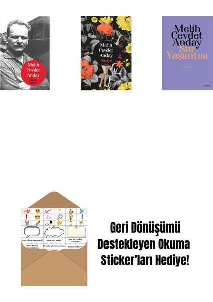 Melih Cevdet Anday - Bütün Şiirleri + Raziye (Ciltli) + Şiir Yaşantısı - Şiir Yazıları + Okuma Sticker'ları
