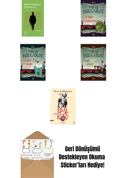 Mihail Bulgakov 5 Kitap Set + Okuma Sticker'ları
