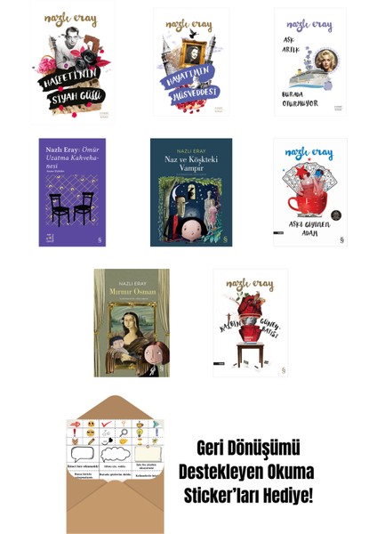 Nazlı Eray 8 Kitap Set + Okuma Sticker'ları