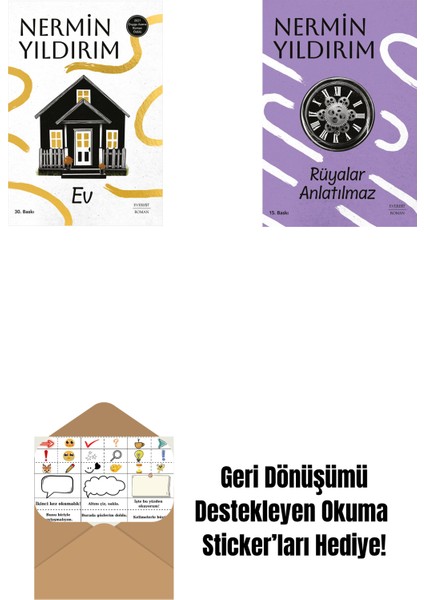 Ev + Rüyalar Anlatılmaz + Okuma Sticker'ları