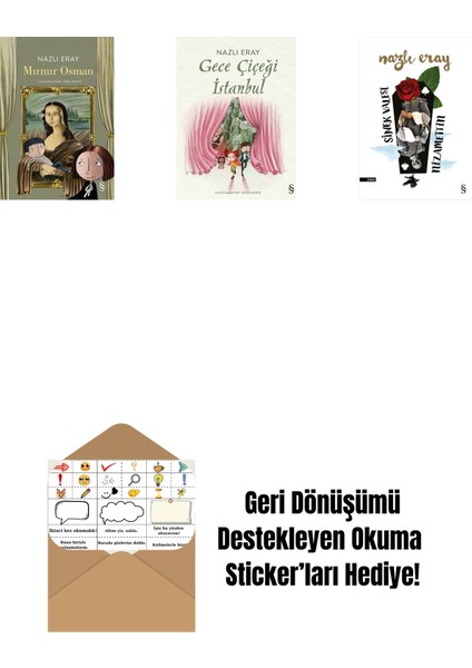 Mırmır Osman + Gece Çiçeği Istanbul + Sinek Valesi Nizamettin + Okuma Sticker'ları