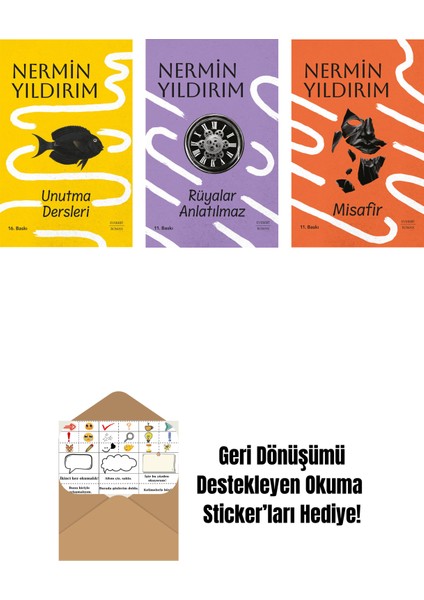 Unutma Dersleri (Ciltli) + Rüyalar Anlatılmaz (Ciltli) + Misafir (Ciltli) + Okuma Sticker'ları