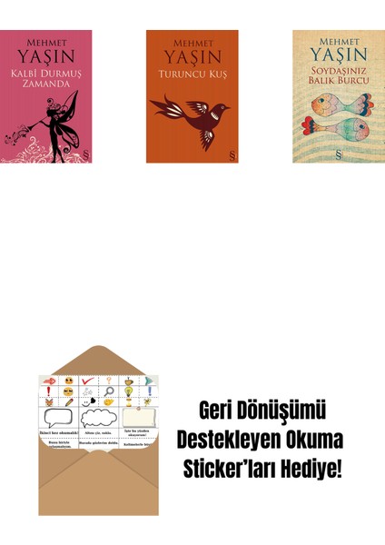 Kalbi Durmuş Zamanda + Turuncu Kuş + Soydaşınız Balık Burcu + Okuma Sticker'ları