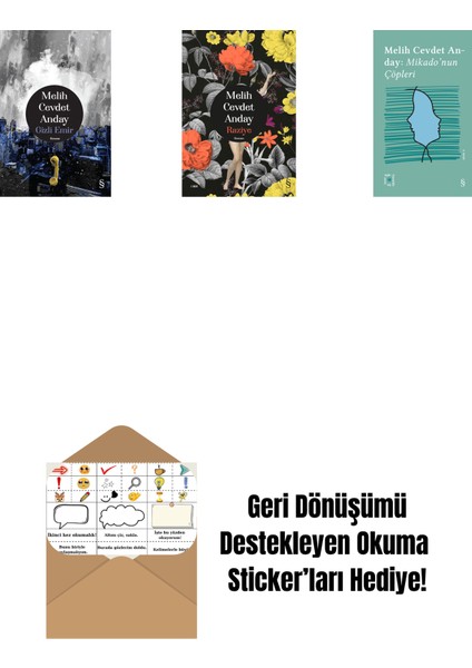 Gizli Emir (Ciltli) + Raziye (Ciltli) + Everest Açıkhava 3 - Mikado’nun Çöpleri + Okuma Sticker'ları