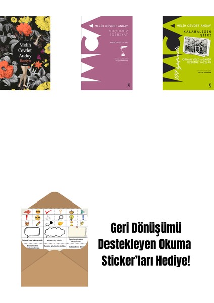 Raziye (Ciltli) + Suçumuz Edebiyat + Kalabalığın Şiiri + Okuma Sticker'ları