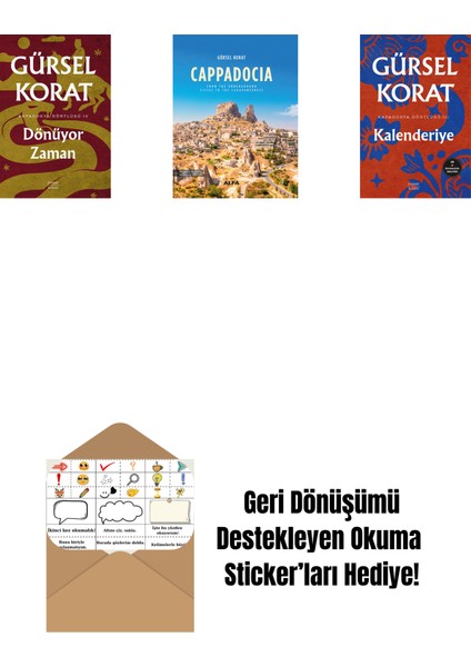 Dönüyor Zaman + Cappadocia (Ciltli) + Kalenderiye + Okuma Sticker'ları