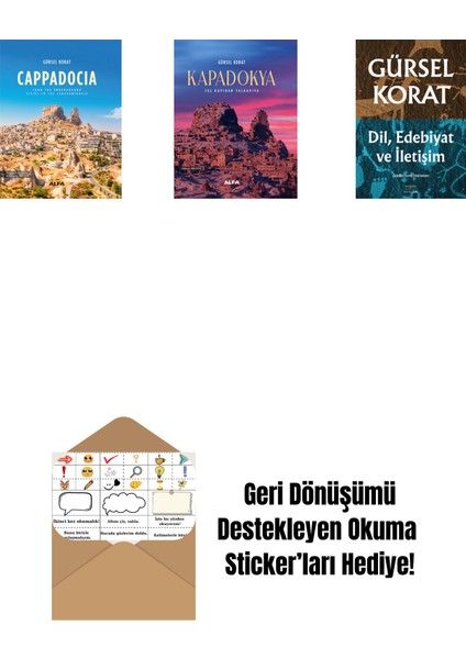 Cappadocia (Ciltli) + Kapadokya (Ciltli) + Dil, Edebiyat ve Iletişim + Okuma Sticker'ları