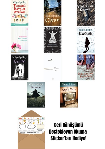 Müge Iplikçi 11 Kitap Set + Okuma Sticker'ları