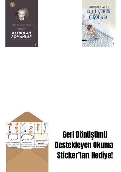 Kaybolan Romanlar + Elli Kuruş Çikolata + Okuma Sticker'ları
