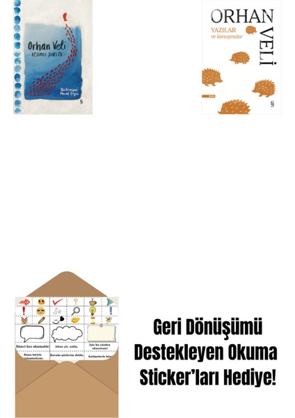 Orhan Veli - Resimli Şiirler (Bez Ciltli) + Yazılar ve Konuşmalar + Okuma Sticker'ları