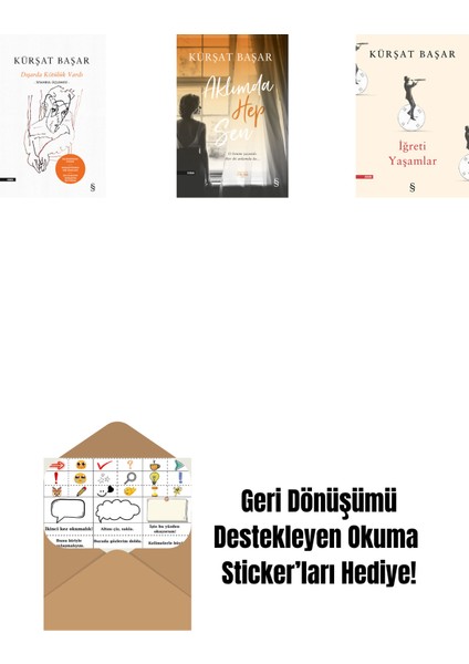 Dışarda Kötülük Vardı (Ciltli) + Aklımda Hep Sen + Iğreti Yaşamlar + Okuma Sticker'ları