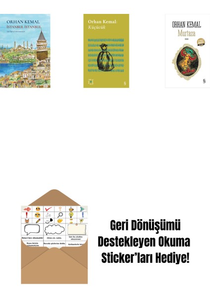 Istanbul Istanbul (Ciltli) + Everest Açıkhava 13 - Küçücük + Murtaza (Midi Boy) + Okuma Sticker'ları