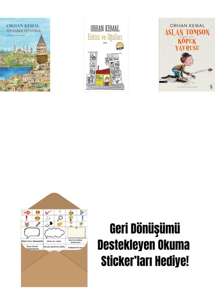 Istanbul Istanbul (Ciltli) + Eskici ve Oğulları (Midi Boy) + Aslan Tomson - Köpek Yavrusu + Okuma Sticker'ları