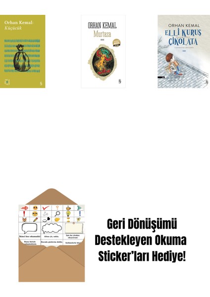 Everest Açıkhava 13 - Küçücük + Murtaza (Midi Boy) + Elli Kuruş Çikolata + Okuma Sticker'ları