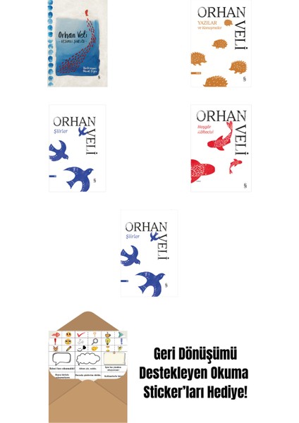 Orhan Veli Kanık 5 Kitap Set + Okuma Sticker'ları
