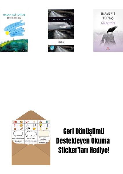 Gecenin Gecesi (Ciltli) + Heba (Midi Boy) + Gölgesizler + Okuma Sticker'ları
