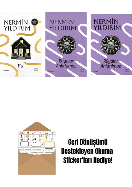 Ev (Ciltli) + Rüyalar Anlatılmaz (Ciltli) + Rüyalar Anlatılmaz + Okuma Sticker'ları