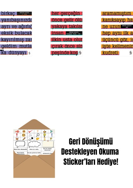 A ! Etika + Yenilgiler Tarihi + Altı + Okuma Sticker'ları