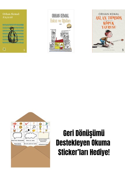 Everest Açıkhava 13 - Küçücük + Eskici ve Oğulları (Midi Boy) + Aslan Tomson - Köpek Yavrusu + Okuma Sticker'ları