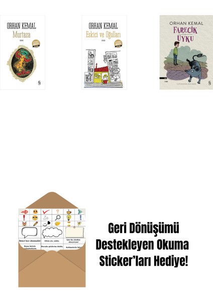 Murtaza (Midi Boy) + Eskici ve Oğulları (Midi Boy) + Farecik Uyku + Okuma Sticker'ları