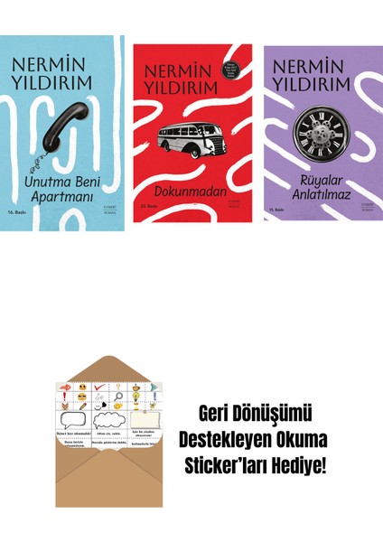 Unutma Beni Apartmanı (Ciltli) + Dokunmadan (Ciltli) + Rüyalar Anlatılmaz + Okuma Sticker'ları