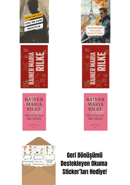Rainer Maria Rilke 6 Kitap Set + Okuma Sticker'ları