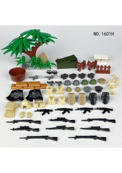 10 Askerli 2.dünya Savaşları Askerleri ve Aksesuarlı Set modelleri