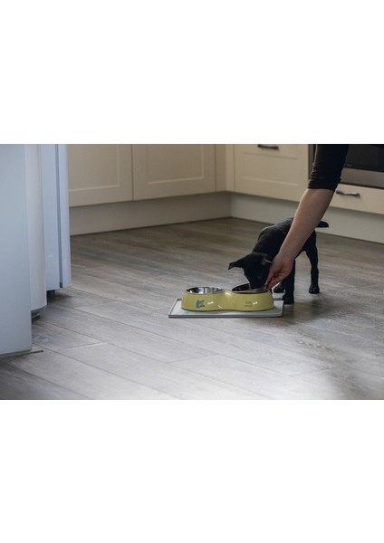 Köpek Ikili Mama ve Su Kabı, Paslanmaz Çelik, Sarı, 34X17,5CM, 2X350ML Sptgl fiyatları