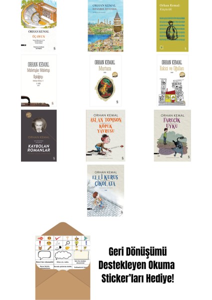Orhan Kemal 10 Kitap Set + Okuma Sticker'ları